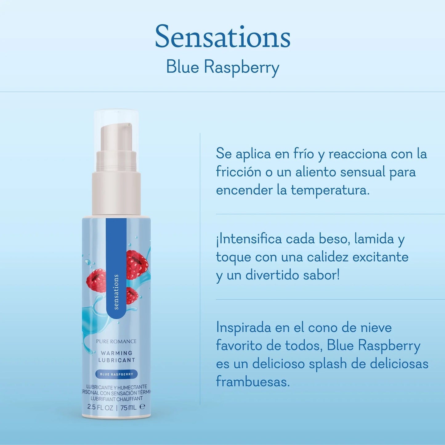 Sensations - Warming Lubricant - (Lubricante con efecto cálido) Selecciona tu sabor preferido